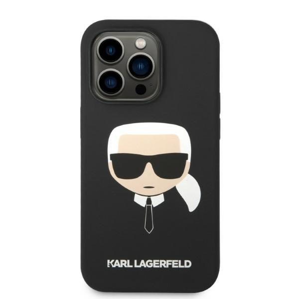 Etui KARL LAGERFELD Apple iPhone 14 Pro Max Silicone Karl`s Head Magsafe Czarny Hardcase
